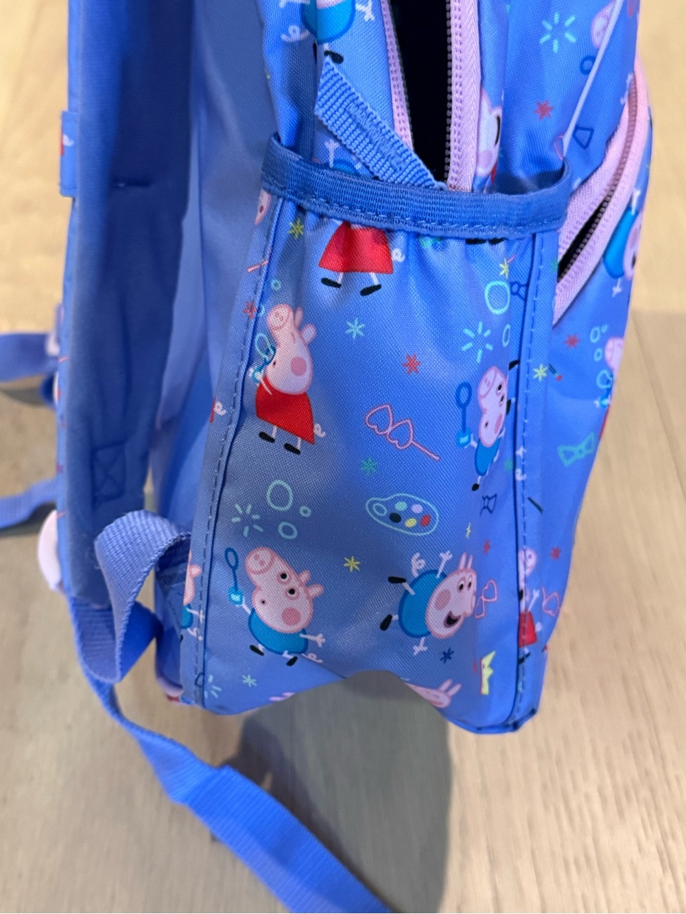 Simple Modern Kids Peppa Pig Print purple Backpack with Pink Trim - Picture 8 of 12